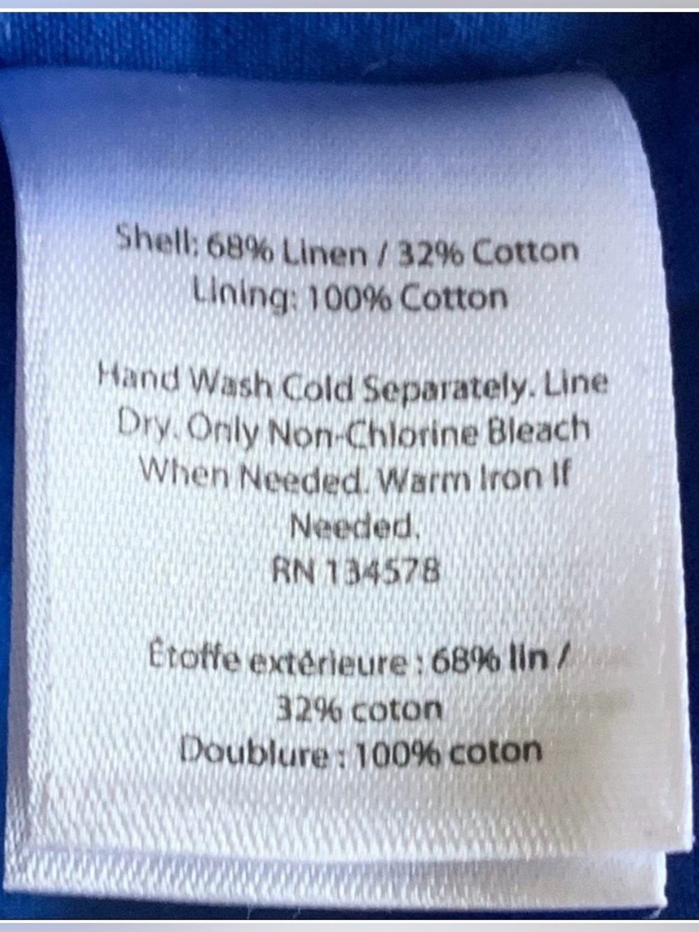 🛍️Vineyard Vines Blue and White Striped Sleeveless A-Line Linen Dress - Picture 8 of 11